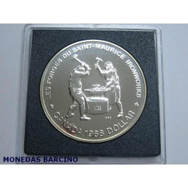 1988 - CANADA -  DOLLAR  - IRONWORKS -PLATA