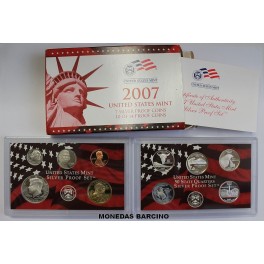 2007- ESTADOS UNIDOS- 10 MONEDAS - DOLAR - PLATA