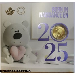 2025-NACIDOS 2025 - DOLLAR - CENTS -CANADA- 5 MONEDAS 