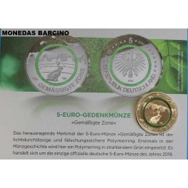 2019- PLANETA TIERRA - 5 EUROS - ALEMANIA -CONEJO