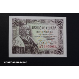 1945- ISABEL -SERIE A - 1 PESETA- MADRID-BILLETE