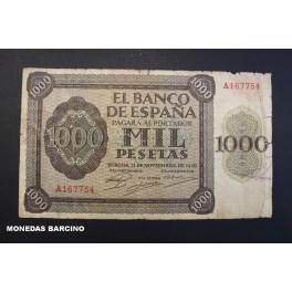 1936- BURGOS - SERIE A - 1000 PESETAS -ESPAÑA