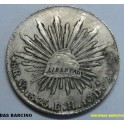1875- GORRO - 8 REALES - MEXICO B.H.- PLATA