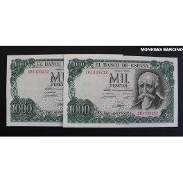 1971- ECHEGARAY - SERIE 2R- 1000 PESETAS - PAREJA -MADRID
