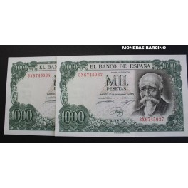 1971- ECHEGARAY - SERIE 3X- 1000 PESETAS -PAREJA