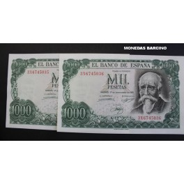 1971- ECHEGARAY - SERIE 3X- 1000 PESETAS -PAREJA