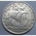 1955- PORTUGAL -PLATA - 10 ESCUDOS - BARCO GALEON