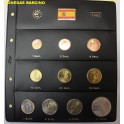 2007- 10 MONEDAS - EUROS - ESPAÑA- HOJA PARDO
