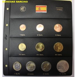 2007- 10 MONEDAS - EUROS - ESPAÑA- HOJA PARDO