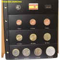 2010- 10 MONEDAS - EUROS - ESPAÑA- HOJA PARDO