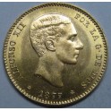 1877 - DEM - 25 PESETAS - ALFONSO XII - ORO
