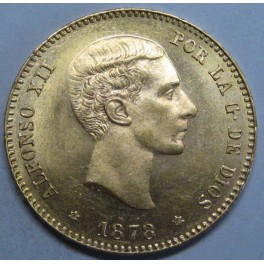 1878 - DEM - 25 PESETAS - ORO - ALFONSO XII