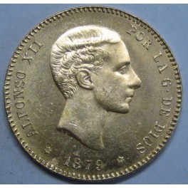 1879 - EMM - 25 PESETAS - ORO - ALFONSO XII