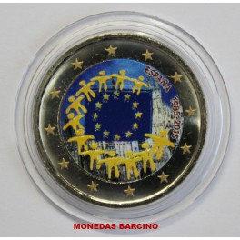2015- BANDERA -ESPAÑA - 2 EUROS - COLOR - EUROPA