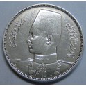 1937- EGIPTO - 5 PIESTRES - FAROUK I -PLATA