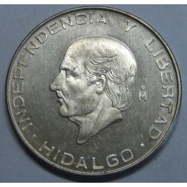 1955- MIGUEL HIDALGO - 5 PESOS - MEXICO- PLATA