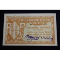 1937 - ALCIRA - VALENCIA - 50 CENTIMOS - BILLETE