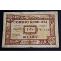 1937- ALCAÑIZ - TERUEL - 1 PESETA - BILLETE