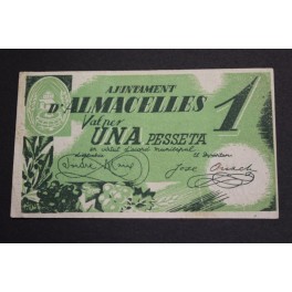 1937- ALMACELLES - LLEIDA - 1 PESETA - BILLETE 