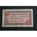 1937- BINEFAR -HUESCA - 5 CENTIMOS - BILLETE