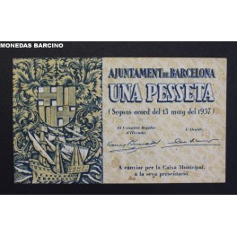 1937- BARCELONA -  1 PESETAS -  BILLETE