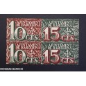 1937- BARCELONA - 10-15 CENTIMOS - 4 BILLETES