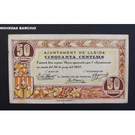 1937 - LLEIDA - 1 PESETA - BILLETE 