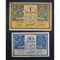 1937- MANRESA -50 CENTIMOS - 1 PESETA - 2 BILLETES