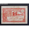 1937- MOIA - BARCELONA - 25 CENTIMOS - BILLETE