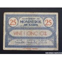 1937- MONISTROL BAGES - BARCELONA - 25 CENTIMOS 