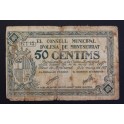 1937- OLESA MONTSERRAT - BARCELONA - 50 CENTIMOS 