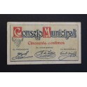 1937- PUEBLA LARGA - VALENCIA - 50 CENTIMOS - BILLETE