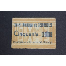 1937- SESGUEIOLES - BARCELONA - 50 CENTIMOS 