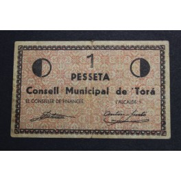 1937- TORA - LLEIDA - 1 PESETA - BILLETE 