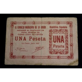 1937- LA UNION - MURCIA - 1 PESETA - BILLETE