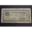 1937- SITGES - BARCELONA - 1 PESETA - BILLETE