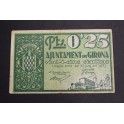 1937- GIRONA - BILLETE - PESETAS - 0,25 CENTIMOS