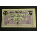 1937- BORGES DEL CAMP - 1 PESETA - TARRAGONA