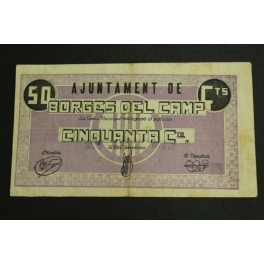 1937- BORGES DEL CAMP - 1 PESETA - TARRAGONA