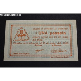 1937- PINEDES DEL LLOBREGAT - BARCELONA - 1 PESETA