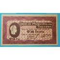 1937 - TOBARRA - 0,25 PESETAS - BILLETE PAPEL MONEDA ALBACETE