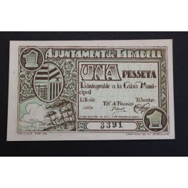 1936- TARADELL - 1 PESSETA - BARCELONA - BILLETE