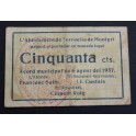 1937- TORROELLA MONTGRI - GIRONA - 50 CENTIMOS -