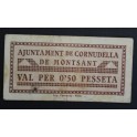 1937-CORNUDELLA DE MONTSANT - 0,50 PESETA - TARRAGONA - BILLETE