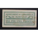 1937-CORNUDELLA de MONTSANT -1 PESETA - TARRAGONA - BILLETE