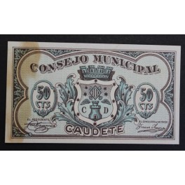 1936- CAUDETE - 50 CENTIMOS - BILLETE- ALBACETE