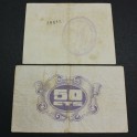 1937-BARBASTRO -CASPE - 50 CENTIMOS -2 PESETAS - 2 BILLETES