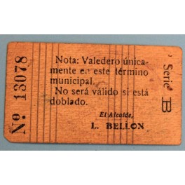 BAEZA - JAEN - 1 PESETA - BILLETE PAPEL MONEDA 
