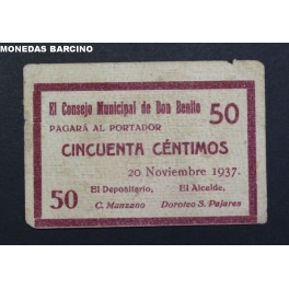1937- DON BENITO - BADAJOZ - 50 CENTIMOS