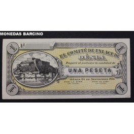 1936 - DÉNIA - ALICANTE - 1 PESETA - BILLETE